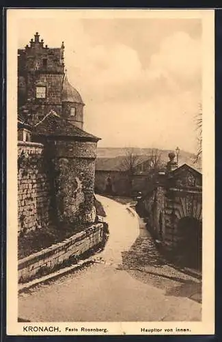 AK Kronach, Haupttor der Feste Rosenbach