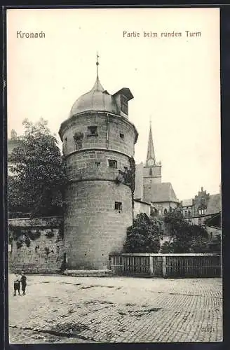 AK Kronach / Oberfranken, Partie beim runden Turm