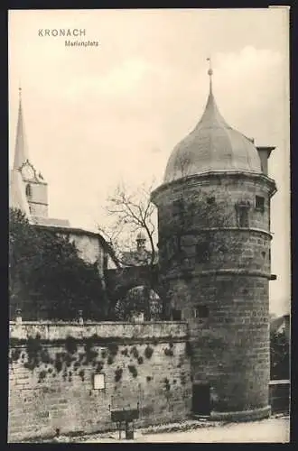 AK Kronach / Oberfranken, Blick auf den Marienplatz