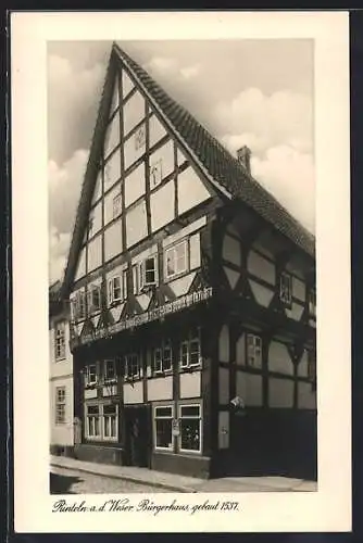 AK Rinteln a. d. Weser, Blick auf das Bürgerhaus