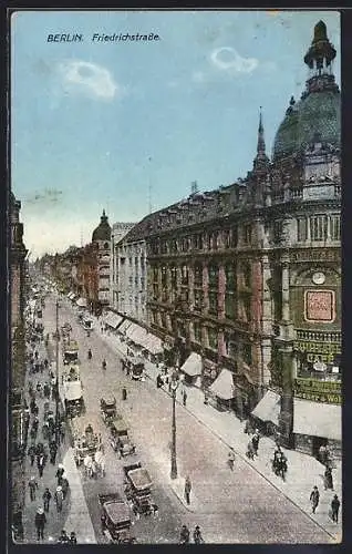 AK Berlin, Friedrichstrasse mit Geschäftshäusern