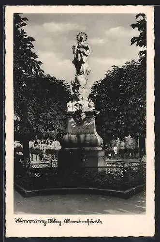 AK Tittmoning /Obby., Blick auf die Mariensäule