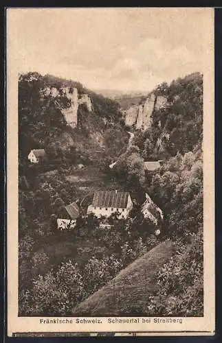 AK Streitberg / Fränk. Schweiz, Blick auf den Ort im Tal