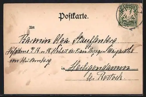 AK Mitwitz, Gasthaus, Unteres Schloss, Totalansicht