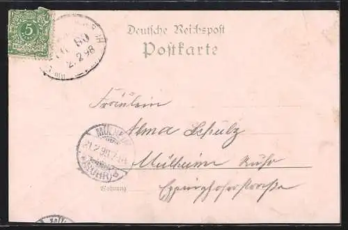 Lithographie Wesel / Rhein, Hotel Germania, Berliner Thor, Grosser Markt
