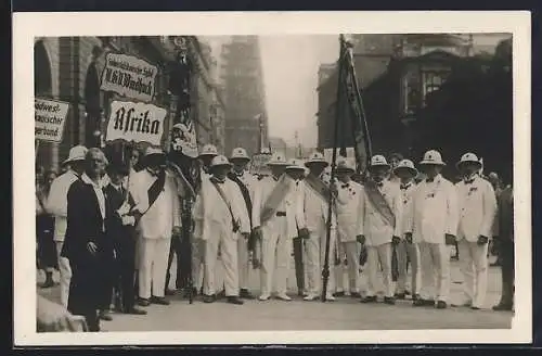 AK Wien, X. Dt. Sängerbundesfest, Festzug, Gruppe Afrika