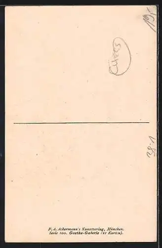 Künstler-AK Gemälde Adelheid von W. von Kaulbach, Hofdame und Geistlicher beim Schach