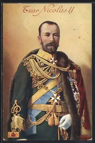 AK Zar Nikolaus II. von Russland in Uniform