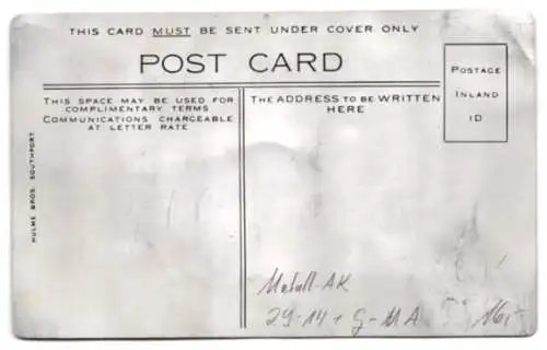 Metall-AK Manchester, Piccadilly, Strassenbahn