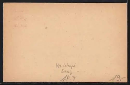 AK Danzig, Wertstempel Danzig, Ganzsache