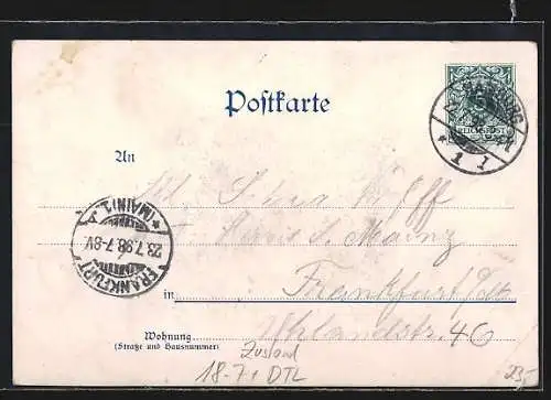 Künstler-AK Hamburg-Neustadt, Lombardsbrücke, Lotse mit Fahne, Ganzsache