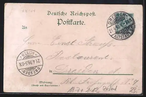 AK Reichseinigungskriege, Kronprinz Albert von Sachsen, der Sieger von Beaumont, Ganzsache