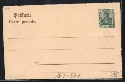 AK Düsseldorf, Ausstellung 1902, Café zur schönen Aussicht, Ganzsache