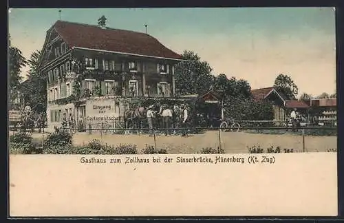 AK Hünenberg, Gasthaus zum Zollhaus bei der Sinserbrücke