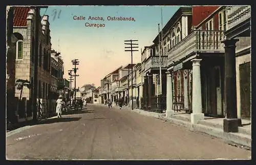 AK Ostrabanda /Curacao, Calle Ancha