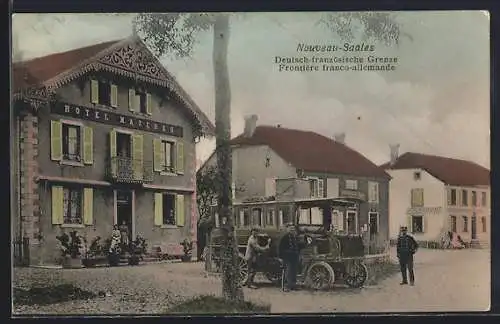 AK Nouveau-Saales, Deutsch-französische Grenze, Hotel Mazeran