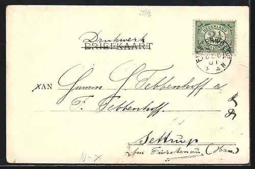 AK Finsterwolde, Ortspartie und Strassenpartie