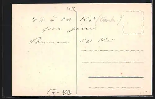 AK Marienbad, Hotel Kaiserhof mit Strassenbahn