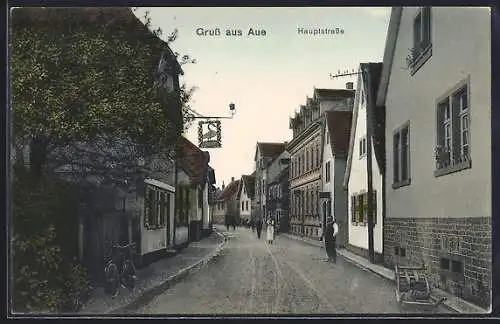 AK Durlach-Aue, Gasthaus Schwanen in der Hauptstrasse, heute: Westmarkstrasse