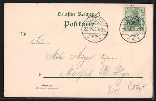 Lithographie Barsinghausen, Speisesaal & Terrassen-Kaffeegarten vom Deister-Hotel, Totalansicht