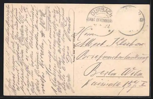 AK Durbach b. Offenburg, Gasthaus zum Ritter v. W. Brunner, Hauptstrasse, Totalansicht