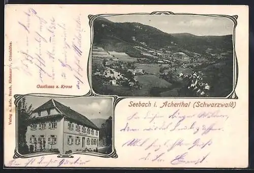 AK Seebach / Schwarzwald, Gasthaus zur Krone, Totalansicht