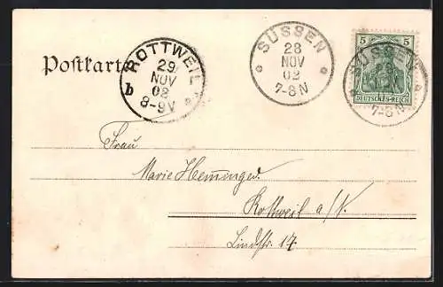 Passepartout-AK Weissenstein / Württemberg, Bahnhof, Gasthaus zur Sonne P. Kohn, Teilansicht aus der Vogelschau