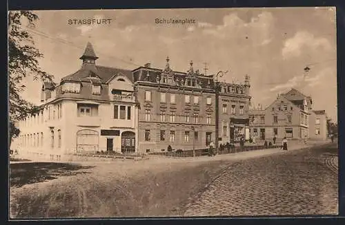 AK Stassfurt, Strasseneck am Schulzenplatz