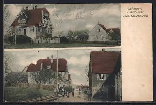 AK Zumweiler, Strassenpartie, Fachwerkhaus