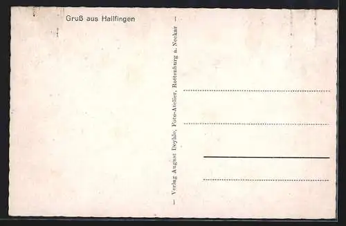 AK Hailfingen, Schwesternhaus, Kriegerdenkmal, Rathaus, Pfarrhaus