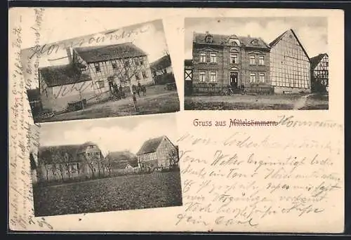AK Mittelsömmern, Ortspartien mit Fachwerkhäusern