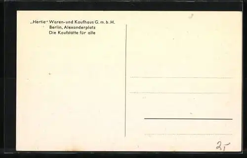 AK Berlin, Waren- und Kaufhaus Hertie am Alexanderplatz