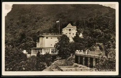 AK Heimbach / Eifel, Sperrmauer Urfttalsperre, Hotel-Restaurant Seehof