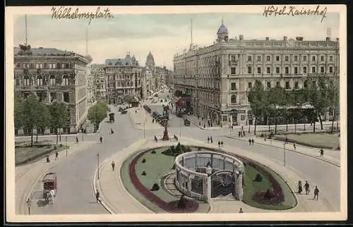 AK Berlin, Wilhelmplatz mit U-Bahnstation