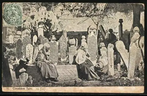 AK Türkei, Cimetiere Turc, türkischer Friedhof
