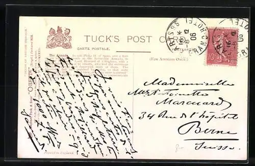 Künstler-AK Raphael Tuck & Sons Nr. 9132: Lord Howard of Effingham on Board the Royal Oak