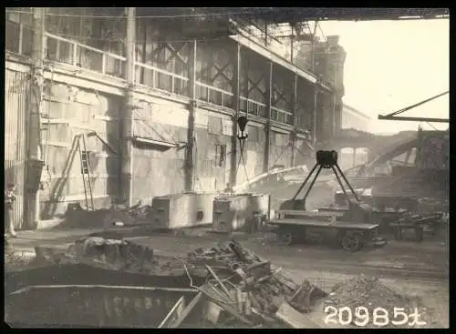 27 Fotografien Ansicht Hirschfelde O.L., Kohlekraftwerk nach der Zerstörung im 2. Weltkrieg, Trümmer, Aufräumarbeiten