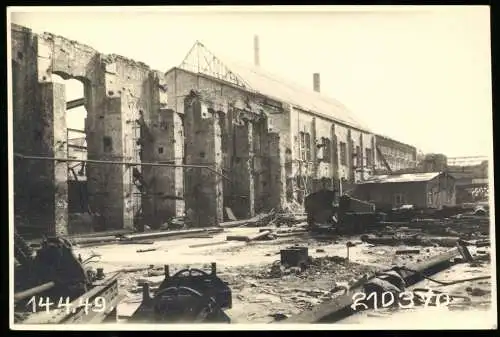 27 Fotografien Ansicht Hirschfelde O.L., Kohlekraftwerk nach der Zerstörung im 2. Weltkrieg, Trümmer, Aufräumarbeiten