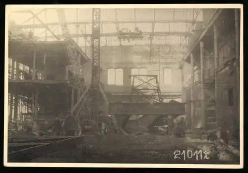 27 Fotografien Ansicht Hirschfelde O.L., Kohlekraftwerk nach der Zerstörung im 2. Weltkrieg, Trümmer, Aufräumarbeiten