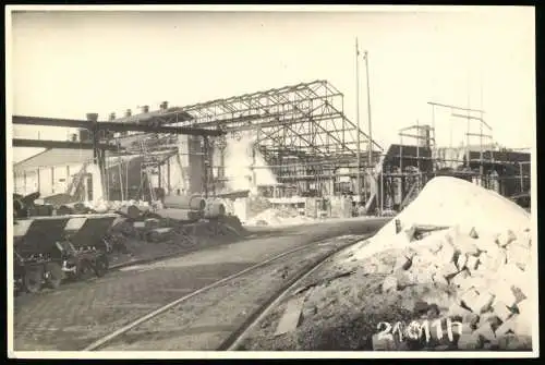 27 Fotografien Ansicht Hirschfelde O.L., Kohlekraftwerk nach der Zerstörung im 2. Weltkrieg, Trümmer, Aufräumarbeiten
