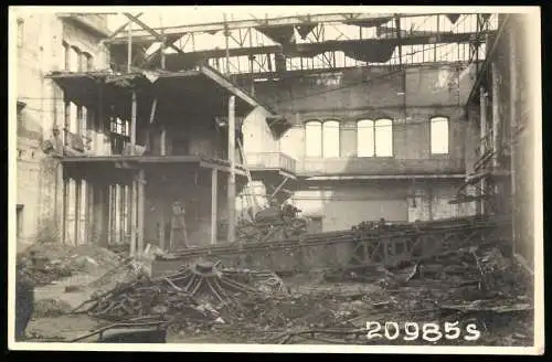 27 Fotografien Ansicht Hirschfelde O.L., Kohlekraftwerk nach der Zerstörung im 2. Weltkrieg, Trümmer, Aufräumarbeiten