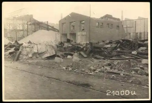 27 Fotografien Ansicht Hirschfelde O.L., Kohlekraftwerk nach der Zerstörung im 2. Weltkrieg, Trümmer, Aufräumarbeiten