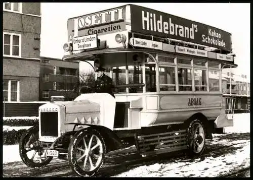6 Fotografien Berliner Verkehrs-Betriebe (BVG), Busse, Büssing MAN, AEG, NAG KO, mit Ersttag Stempel und Briefmarken