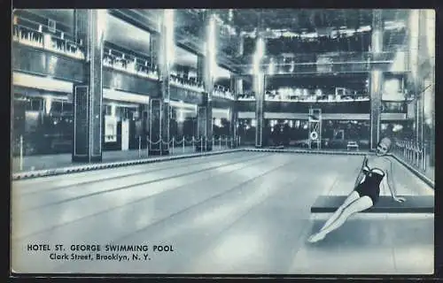 AK New York, NY, Brooklyn, Hotel St. George Swimming Pool, Clark Street