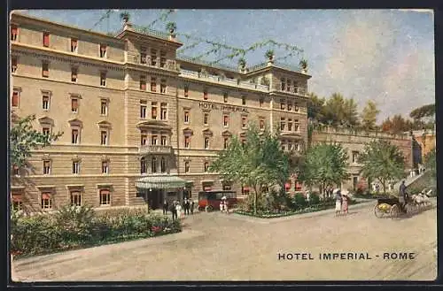 Künstler-AK Roma / Rome, Ansicht vom Hotel Imperial
