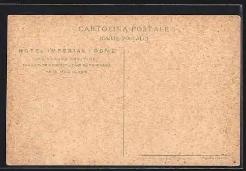 Künstler-AK Roma / Rome, Ansicht vom Hotel Imperial