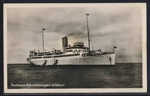 AK Turbinen-Schnelldampfer Cobra vor Helgoland, Hapag Seebäderdienst GmbH