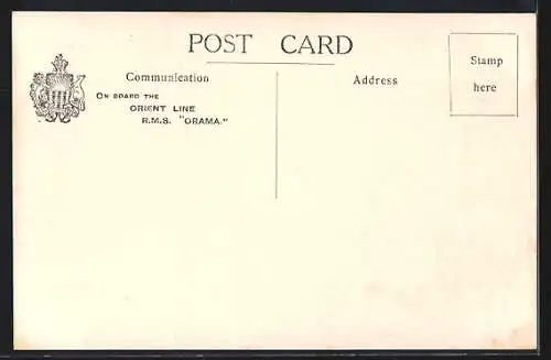 AK Passagierschiff RMS Orama auf hoher See, Orient Line