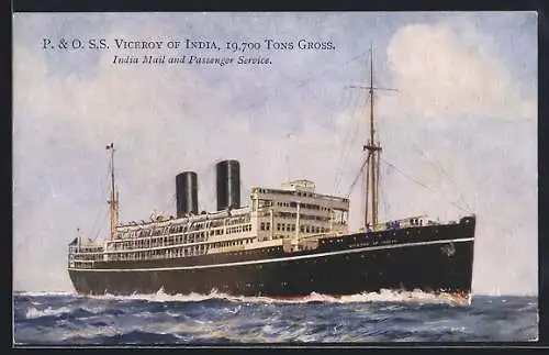 AK Passagierschiff P. & O. SS Viceroy of India, India Mail and Passenger Service