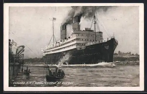 AK Quebec, Passagierschiff Cunard R.M.S. Royal George